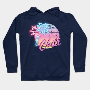 Chill Summer Palms White Hoodie